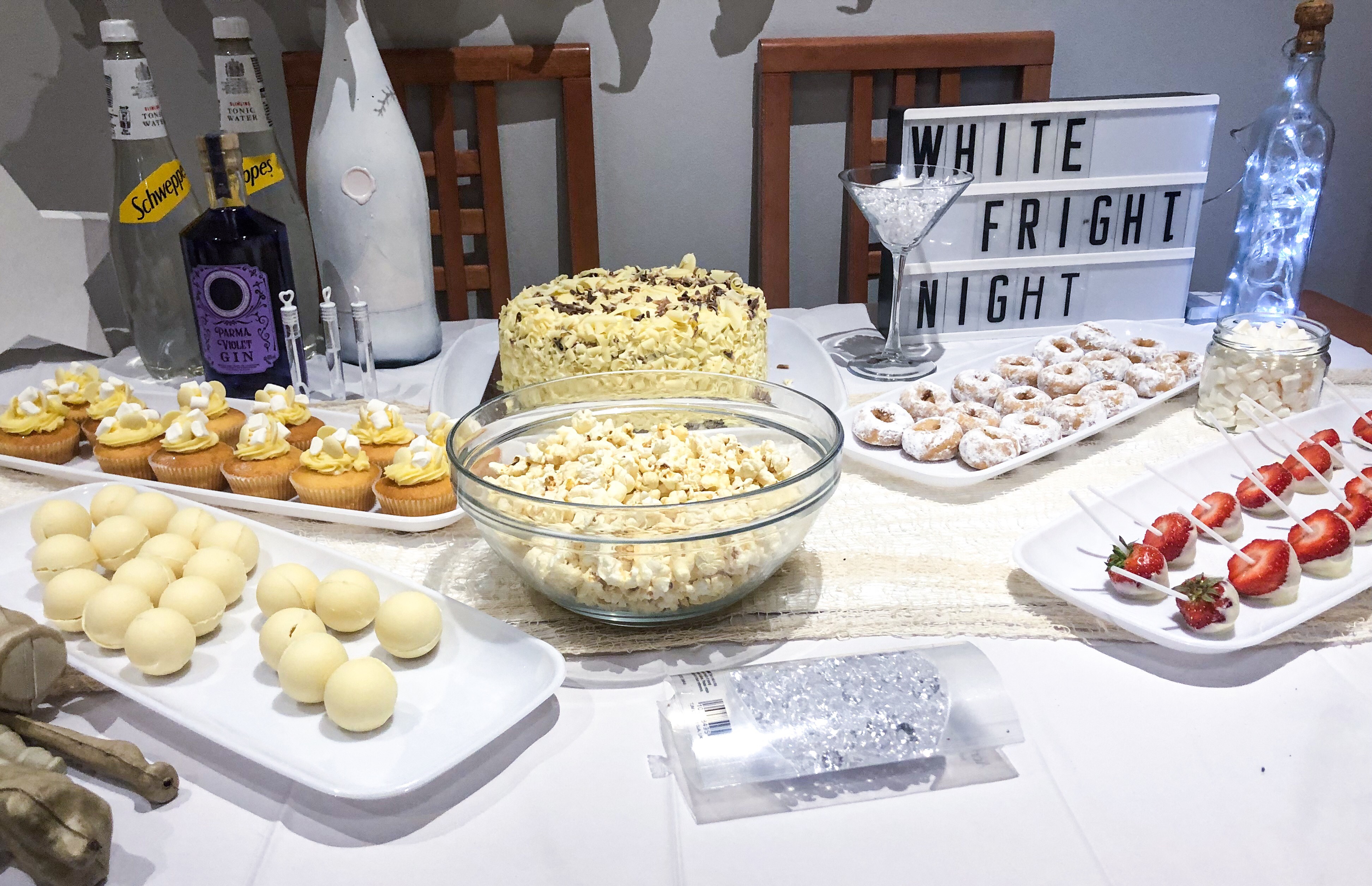 White theme party food 